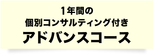 1年間の個別コンサルティング付きアドバンスコース